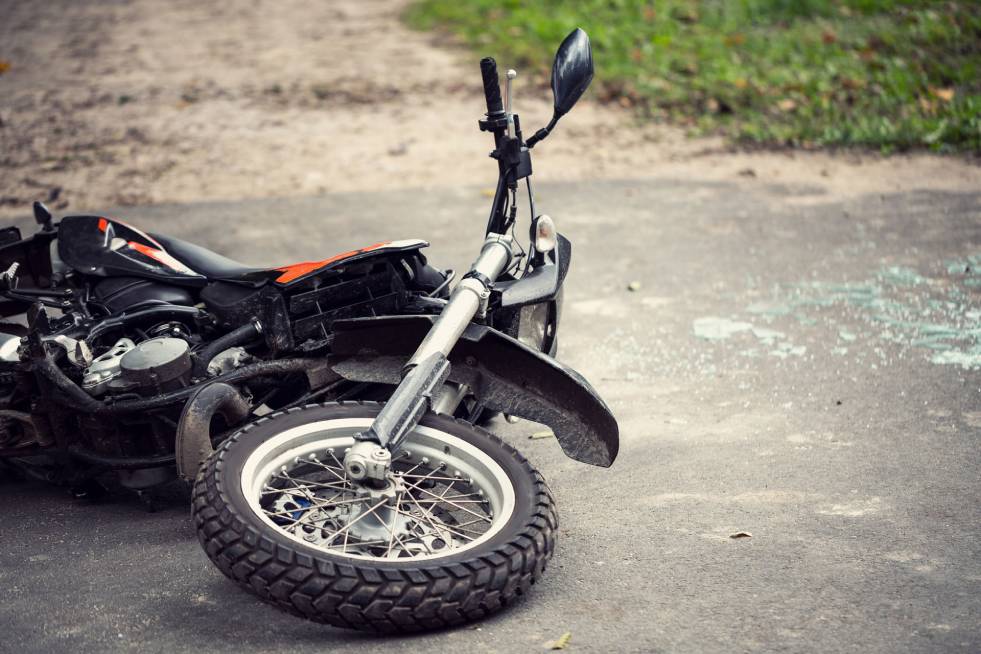 motorcycle after an accident